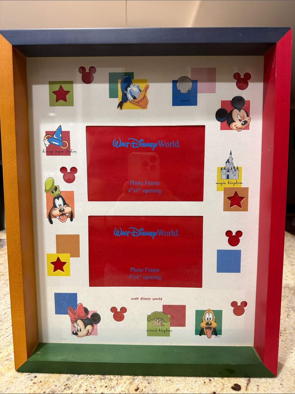 Disney Red, Yellow, Green & Blue Mickey & Friends Photo Frame